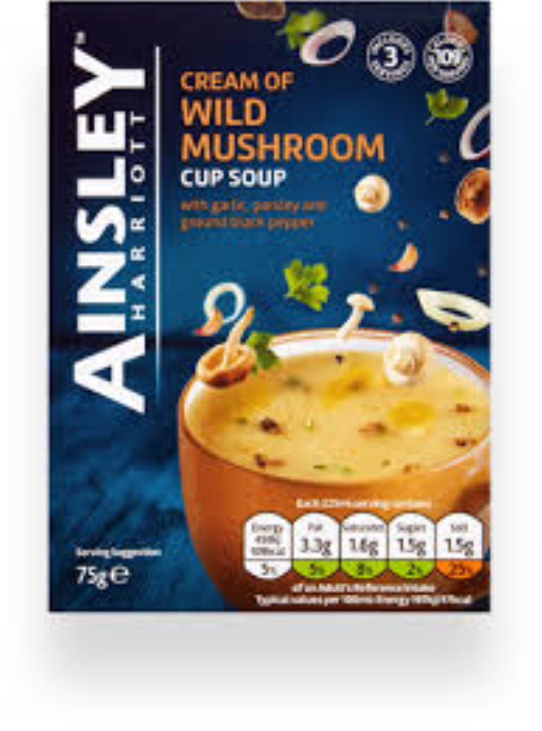 AINSLEY HARRIOT CUP A SOUP CREAM OF WILD M/ROOM 3S